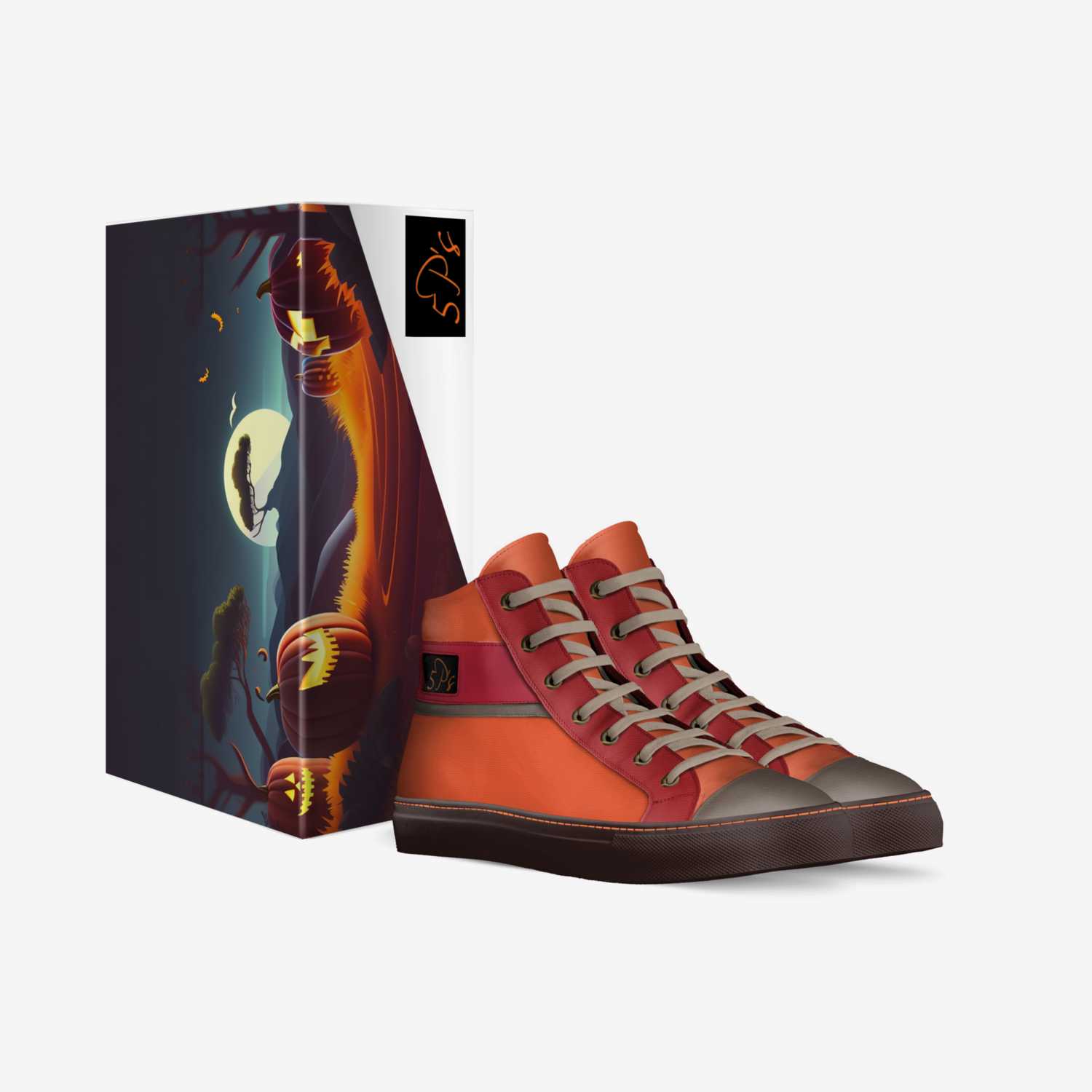 5Ps Pumpkin Spice custom made in Italy shoes by Jordon Mcclain | Box view